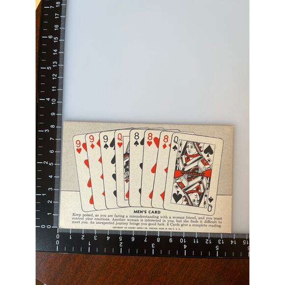 Vintage Copyright 1939 Trading Card Men's Card Fortune Telling Dating Love USA - Picture 3 of 4
